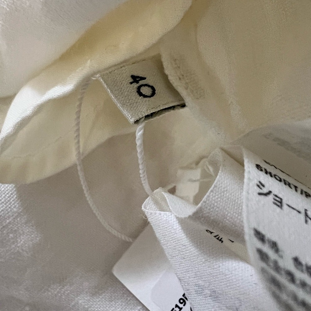 Bonpoint White Pleated 100% Linen High Waisted Shorts Size 40 US 8 Summer Sun - Picture 9 of 16